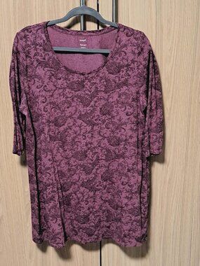 J. Jill Paisley Ballet Sleeve Tunic,  oversize